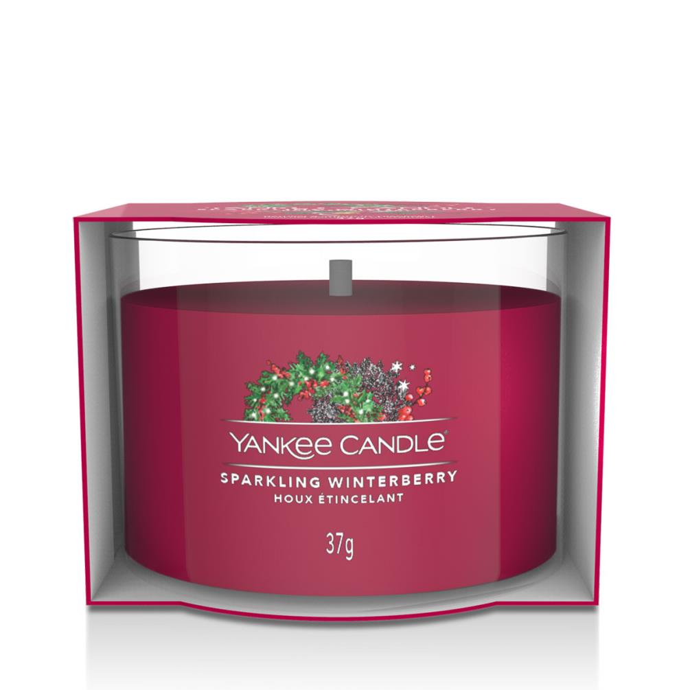 Yankee Candle Sparkling Winterberry Filled Votive Candle £2.39